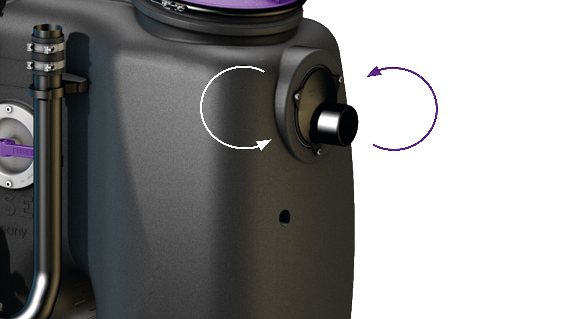 Wechselstutzen bei Fettabscheider EasyClean free Wechselstutzen bei Fettabscheider EasyClean free